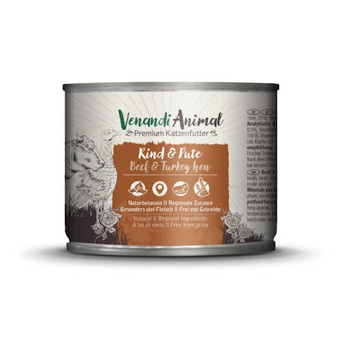 Venandi Animal 200 Gramm Katzennassfutter