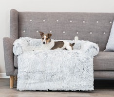 TRIXIE Polster-Schondecke Harvey, eckig, 70 × 90 cm, weiß-schwarz