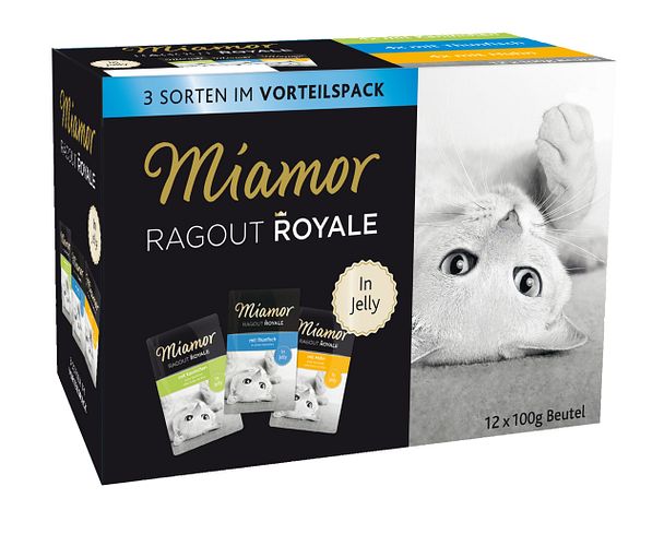 Miamor Ragout Royale in Jelly 12x100g Beutel Multipack Katzennassfutter