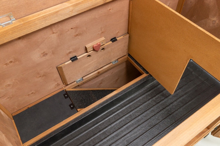 Kleintierstall mit Wärmedämmung, 2-stöckig, 116 × 113 × 65 cm, dunkelbraun