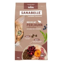 Sanabelle 1 x 2kg Indoor Perlhuhn Katzentrockenfutter