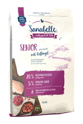 Sanabelle Senior mit Geflügel Katzentrockenfutter