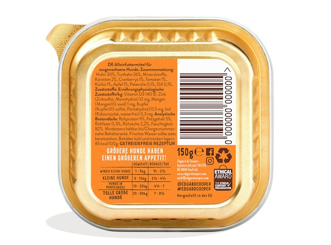 Edgard&Cooper Adult 150 Gramm Hundenassfutter