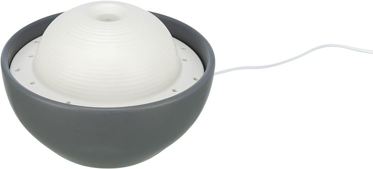 TRIXIE Trinkbrunnen Vital Dome, Keramik, 1,5 l/20 × 10 × 20 cm, grau/weiß