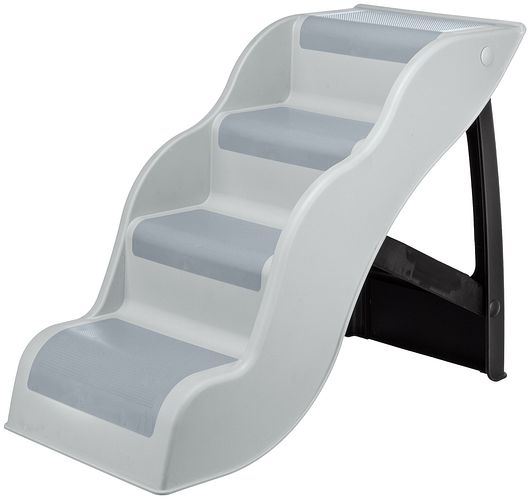TRIXIE Treppe, Kunststoff, 38,5 × 60 × 79 cm, hellgrau