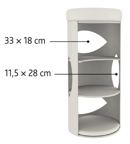 TRIXIE Kratzbaum Cat Tower Gracia 85 cm lichtgrau
