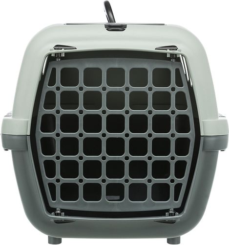 TRIXIE Transportbox Capri 2, recycelt, XS–S: 37 × 34 × 55 cm, anthrazit/grau-grün
