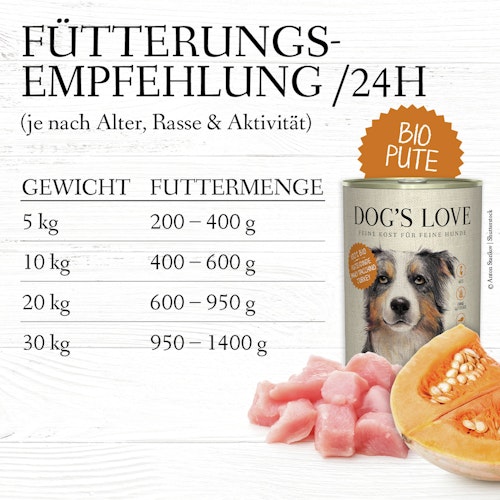 Dog's Love Bio 200g Dose Hundenassfutter