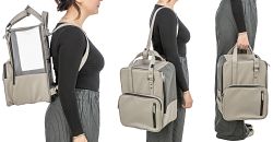 TRIXIE Rucksack CityStyle, 30 × 20 × 40 cm, hellgrau