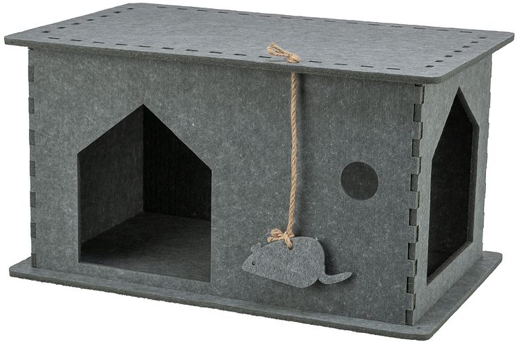 TRIXIE Höhle Lene, Filz, 54 × 30 × 35 cm, grau