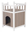 Vorschaubild TRIXIE natura Cat's Home mit Balkon 45x45x65cm grau/weiß