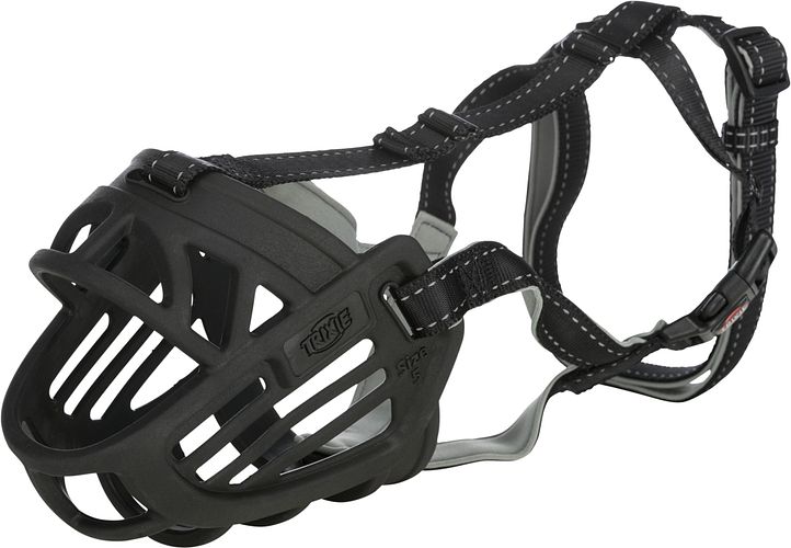 TRIXIE Muzzle Flex Maulkorb, Gummi, schwarz