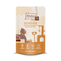 MJAMJAM Quetschies PUR 125g Beutel Katzennassfutter 12 x 125 Gramm saftiges Hühnchen pur