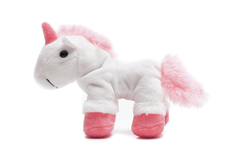 Aumüller Katzenspielkissen befüllbares Einhorn weiß/rosa Katzenspielzeug