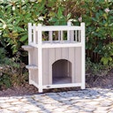 Vorschaubild TRIXIE natura Cat's Home mit Balkon 45x45x65cm grau/weiß