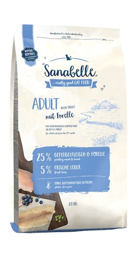 Sanabelle Adult mit Forelle Katzentrockenfutter