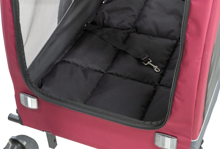 TRIXIE Fahrrad-Anhänger 2.0 schwarz/rot Größe M (63 x 68 x 75 (137) cm)