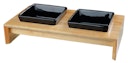 Vorschaubild TRIXIE Napf-Set Keramik/Holz