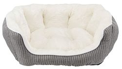 TRIXIE Bett Davin, oval, 50 × 40 cm, grau/creme