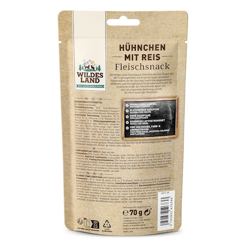 WILDES LAND Katze 70g Hühnchen mit Reis