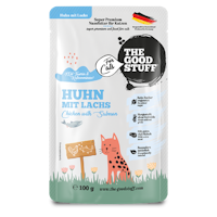 The Goodstuff Adult Beutel 24x100g Huhn & Lachs Katzennassfutter