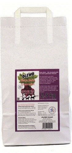 Olewo Rote Beete Granulat Zusatzfutter für Hunde, Nager & Pferde