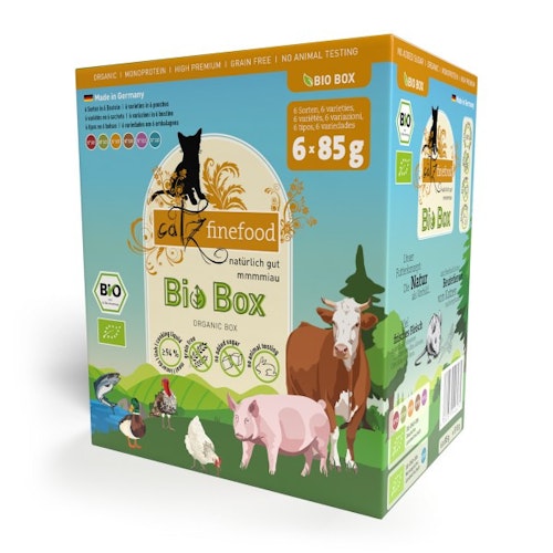 catz finefood Bio No.503-513 6x85g Multipack Katzennassfutter