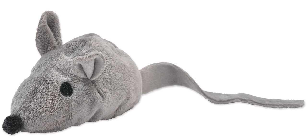 Aumüller Baldi Maus grau Baldrian-/ Dinkelkatzenspielkissen