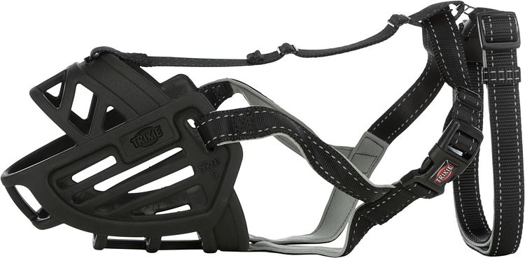 TRIXIE Muzzle Flex Maulkorb, Gummi, schwarz