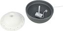 Vorschaubild TRIXIE Trinkbrunnen Vital Dome, Keramik, 1,5 l/20 × 10 × 20 cm, grau/weiß
