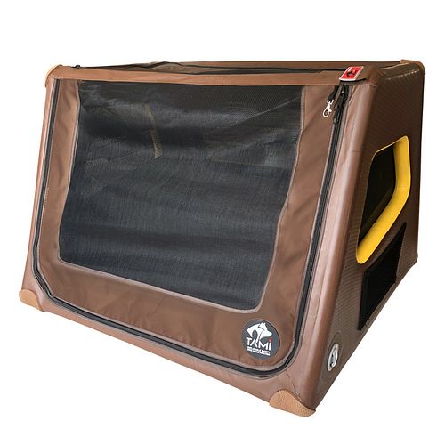 TAMI Auto & Home aufblasbare Hundebox mit Airbagfunktion braun