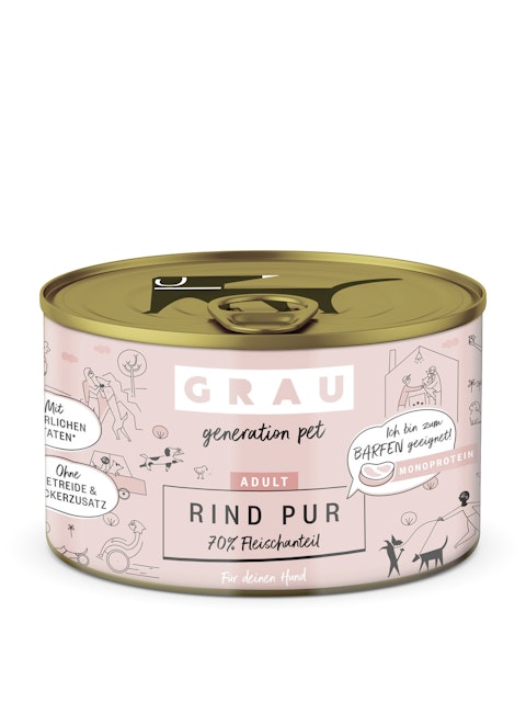 grau Hund 200 Gramm HundenassfutterVorschaubild