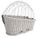 Vorschaubild TRIXIE Fahrradkorb mit Gitter 35x49x55cm aus Weide weiß/grau