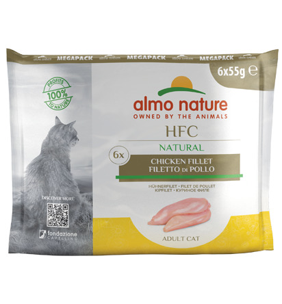 Almo Nature HFC Natural Hühnerfilet 6 x 55g Multipack Katzennassfutter