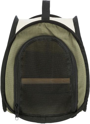 TRIXIE Transporttasche, Vogel, 27 × 32 × 27 cm, beige/olivgrün