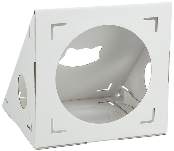 TRIXIE Katzenmöbel Finca Felice, Pappe, 125 × 62 × 62 cm, weiß