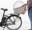 Vorschaubild TRIXIE Fahrradkorb mit Gitter 35x49x55cm aus Weide weiß/grau