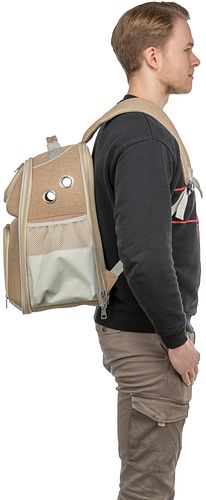 TRIXIE Rucksack Willow, 38 × 25 × 45 cm, beige/braun