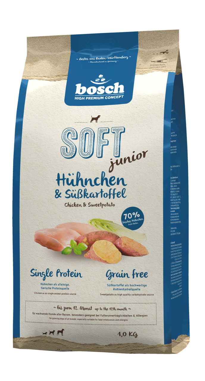 bosch SOFT junior Hühnchen & Süßkartoffel Hundetrockenfutter