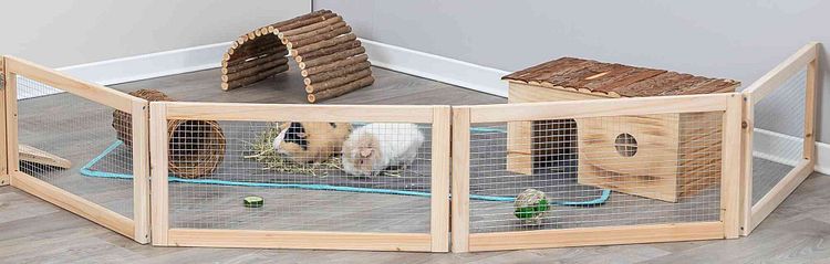 TRIXIE Indoor Freilaufgehege, Meerschweinchen, 4 Elemente à 60 × 30 cm