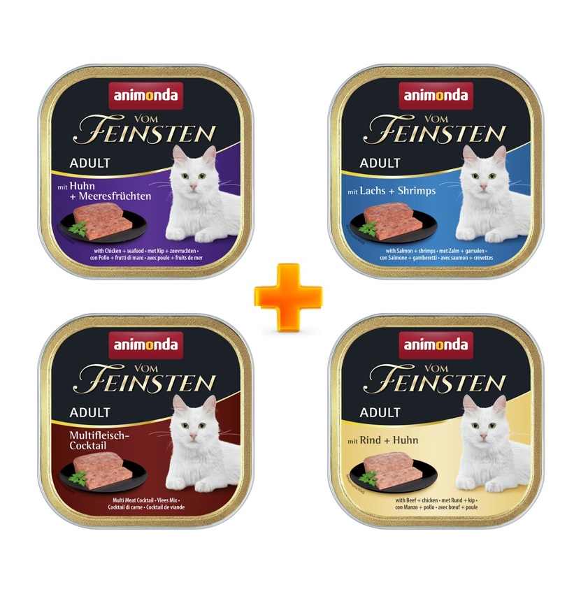 animonda Vom Feinsten Adult 100g Schale Mixpaket 2 Katzennassfutter