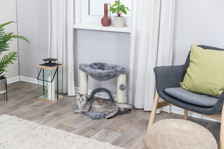 TRIXIE Kratzbaum Baza mit Bürste, 50 cm, grau