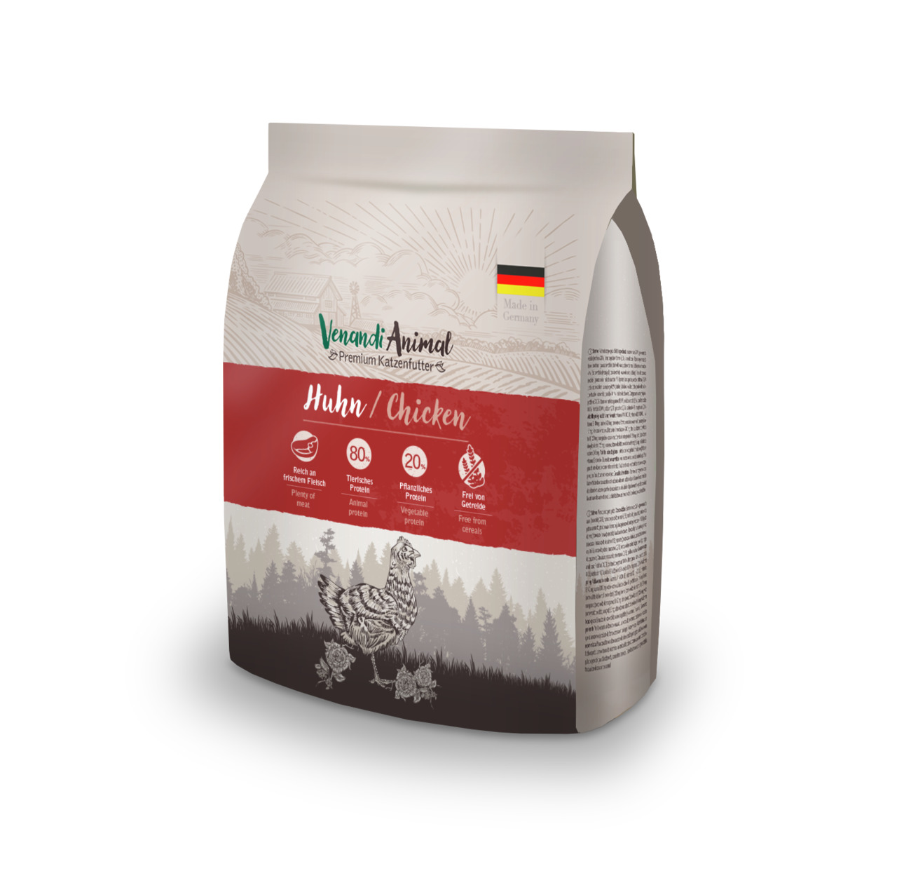 VenandiAnimal Huhn Katzentrockenfutter