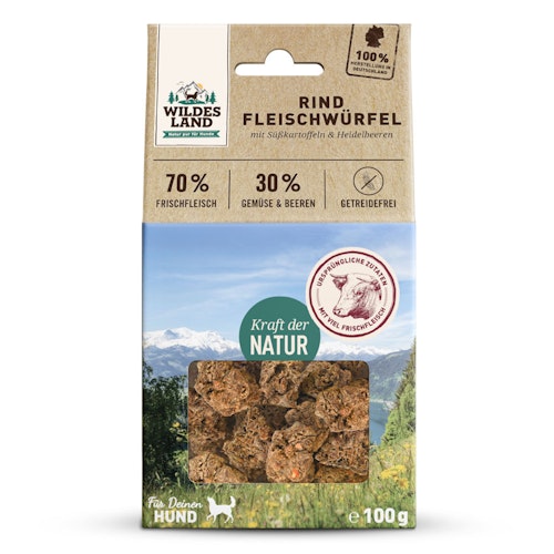 Wildes Land Fleischwürfel Hunde Snack