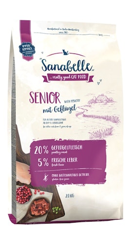 Sanabelle Senior mit Geflügel Katzentrockenfutter