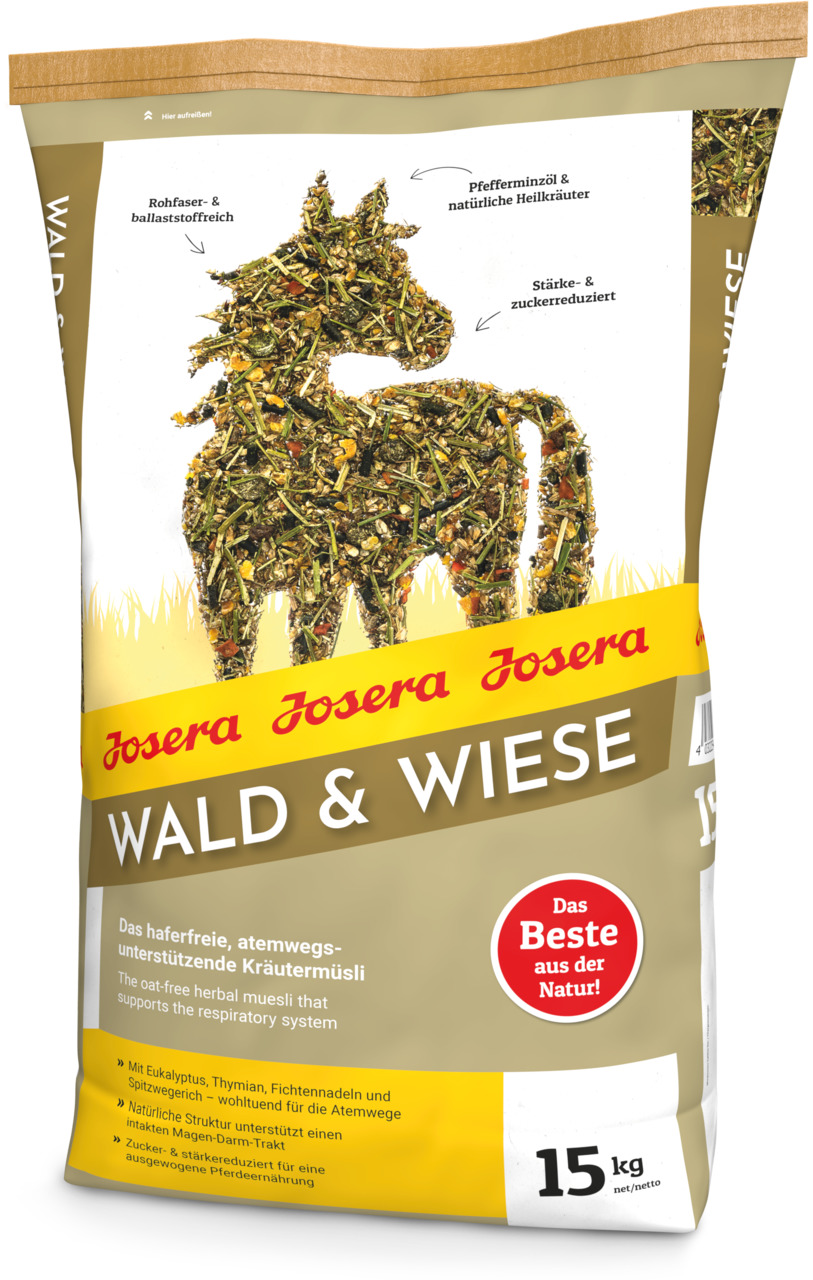 Josera Wald und Wiese 15 Kilogramm Pferdehauptfutter