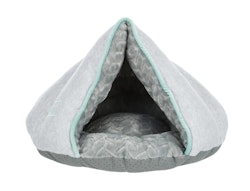 TRIXIE Junior Höhle, rund, 45 × 30 × 40 cm, hellgrau/mint