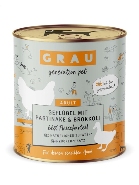grau Hund 800 Gramm HundenassfutterVorschaubild
