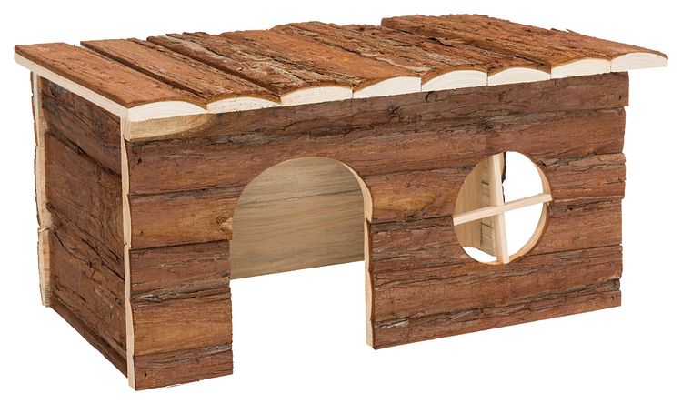 TRIXIE Haus Jerrik, Zwergkaninchen, Rindenholz, 40 × 20 × 23 cm