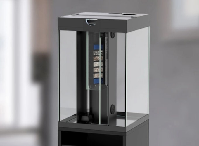 Aquatlantis Aqua Tower 163 Aquarium-Set schwarz - nussbaum